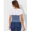 imageAllegra K Denim Vest for Womens Halter Neck Button Down Backless Jean WaistcoatBlue