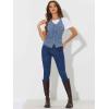 imageAllegra K Denim Vest for Womens Halter Neck Button Down Backless Jean WaistcoatBlue