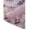 imageAllegra K Fall Casual Floral Dress for Women 2025 Long Sleeve Crew Neck Chiffon Midi Tea Party Ruffle DressesPink