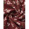 imageAllegra K Fall Casual Floral Dress for Women 2025 Long Sleeve Crew Neck Chiffon Midi Tea Party Ruffle DressesWine Red