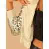 imageAllegra K Women Sequin Bomber Jackets Halloween Sparkly Long Sleeve Zip Front Shiny Cropped Jacket Glitter Party Disco OutfitApricots