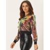 imageAllegra K Women Sequin Bomber Jackets Halloween Sparkly Long Sleeve Zip Front Shiny Cropped Jacket Glitter Party Disco OutfitShiny Orange