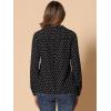 imageAllegra K Womens 1950s Vintage Long Sleeve Printed Button Down TopsBlack Heart