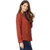 imageAllegra K Womens 1950s Vintage Long Sleeve Printed Button Down TopsBrown Red