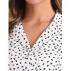 imageAllegra K Womens 1950s Vintage Long Sleeve Printed Button Down TopsWhite Heart