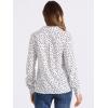 imageAllegra K Womens 1950s Vintage Long Sleeve Printed Button Down TopsWhite Heart
