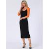 imageAllegra K Womens 34 Sleeve Sheer Mesh Shrug Open Front Cropped Bolero CardiganOrange