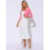 imageAllegra K Womens 34 Sleeve Sheer Mesh Shrug Open Front Cropped Bolero CardiganPinks