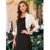 imageAllegra K Womens 34 Sleeve Sheer Mesh Shrug Open Front Cropped Bolero CardiganWhite