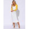 imageAllegra K Womens 34 Sleeve Sheer Mesh Shrug Open Front Cropped Bolero CardiganYellow