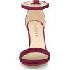 imageAllegra K Womens Buckle Ankle Strap High Chunky Heels SandalsBurgundy