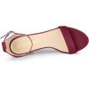 imageAllegra K Womens Buckle Ankle Strap High Chunky Heels SandalsBurgundy