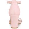 imageAllegra K Womens Buckle Ankle Strap High Chunky Heels SandalsPink