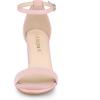 imageAllegra K Womens Buckle Ankle Strap High Chunky Heels SandalsPink