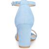 imageAllegra K Womens Buckle Ankle Strap High Chunky Heels SandalsSky Blue