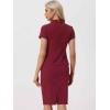 imageAllegra K Womens Business Skirt Suit Set Work Office Short Sleeve Blazer Jacket Pencil SkirtDark Red