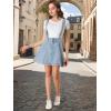 imageAllegra K Womens Denim Skirt Overall Adjustable Strap Braces Mini Suspender Washed Jean SkirtsBlue