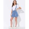 imageAllegra K Womens Denim Skirt Overall Adjustable Strap Braces Mini Suspender Washed Jean SkirtsBlue Frayed