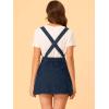 imageAllegra K Womens Denim Skirt Overall Adjustable Strap Braces Mini Suspender Washed Jean SkirtsDark Blue