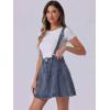imageAllegra K Womens Denim Skirt Overall Adjustable Strap Braces Mini Suspender Washed Jean SkirtsRetro Blue
