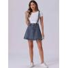 imageAllegra K Womens Denim Skirt Overall Adjustable Strap Braces Mini Suspender Washed Jean SkirtsRetro Blue