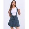 imageAllegra K Womens Denim Skirt Overall Adjustable Strap Braces Mini Suspender Washed Jean SkirtsVintage Blue