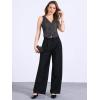 imageAllegra K Womens Denim Vest Waistcoat Button V Neck Western Casual Jean Sleeveless Crop JacketBlack
