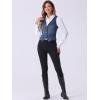 imageAllegra K Womens Denim Vest Waistcoat Button V Neck Western Casual Jean Sleeveless Crop JacketBlue