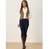 imageAllegra K Womens Denim Vest Waistcoat Button V Neck Western Casual Jean Sleeveless Crop JacketBrown