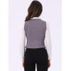 imageAllegra K Womens Denim Vest Waistcoat Button V Neck Western Casual Jean Sleeveless Crop JacketGray