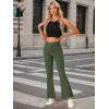 imageAllegra K Womens Flare Jeans 70s Vintage High Waist Stretch Denim Bell Bottom JeansArmy Green