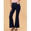 imageAllegra K Womens Flare Jeans 70s Vintage High Waist Stretch Denim Bell Bottom JeansBlackblue