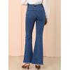 imageAllegra K Womens Flare Jeans 70s Vintage High Waist Stretch Denim Bell Bottom JeansDark Blue