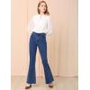 imageAllegra K Womens Flare Jeans 70s Vintage High Waist Stretch Denim Bell Bottom JeansDark Blue