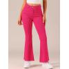 imageAllegra K Womens Flare Jeans 70s Vintage High Waist Stretch Denim Bell Bottom JeansHot Pink