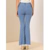 imageAllegra K Womens Flare Jeans 70s Vintage High Waist Stretch Denim Bell Bottom JeansLight Blue
