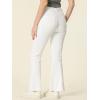 imageAllegra K Womens Flare Jeans 70s Vintage High Waist Stretch Denim Bell Bottom JeansWhite