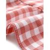 imageAllegra K Womens Gingham Checks Ruffled Peter Pan Collar Cute Mini DressDark Pink