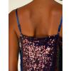 imageAllegra K Womens Glitter Sequin Dress Spaghetti Strap V Neck Party Cocktail Sparkly Mini Dress ClubwearMermaid
