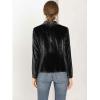 imageAllegra K Womens Halloween Christmas Office Coat Solid Shawl Collar 1 Button Velvet BlazerBlack
