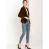 imageAllegra K Womens Halloween Christmas Office Coat Solid Shawl Collar 1 Button Velvet BlazerBrown