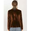 imageAllegra K Womens Halloween Christmas Office Coat Solid Shawl Collar 1 Button Velvet BlazerBrown