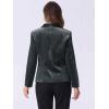 imageAllegra K Womens Halloween Christmas Office Coat Solid Shawl Collar 1 Button Velvet BlazerDark Grey