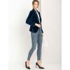 imageAllegra K Womens Halloween Christmas Office Coat Solid Shawl Collar 1 Button Velvet BlazerDeep Blue