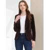 imageAllegra K Womens Halloween Christmas Office Coat Solid Shawl Collar 1 Button Velvet BlazerDeep Brown