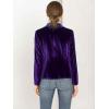 imageAllegra K Womens Halloween Christmas Office Coat Solid Shawl Collar 1 Button Velvet BlazerDeep Purple