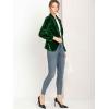 imageAllegra K Womens Halloween Christmas Office Coat Solid Shawl Collar 1 Button Velvet BlazerGreen