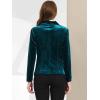 imageAllegra K Womens Halloween Christmas Office Coat Solid Shawl Collar 1 Button Velvet BlazerLake Blue