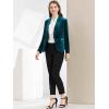 imageAllegra K Womens Halloween Christmas Office Coat Solid Shawl Collar 1 Button Velvet BlazerLake Blue