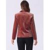 imageAllegra K Womens Halloween Christmas Office Coat Solid Shawl Collar 1 Button Velvet BlazerRed Brown